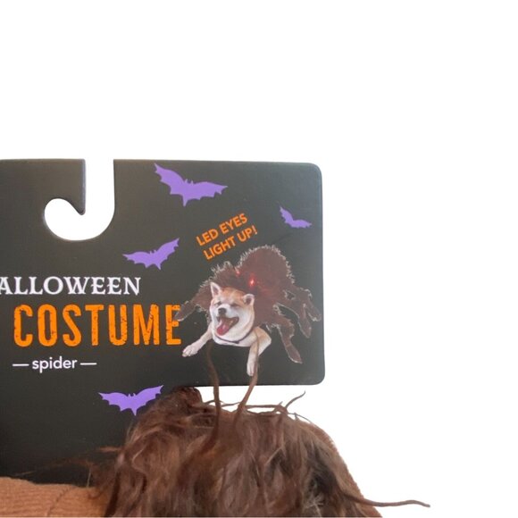 Halloween Pet Costume-Spider W/ Light Up Eyes-Brown-Size Small-NWT - Picture 3 of 5